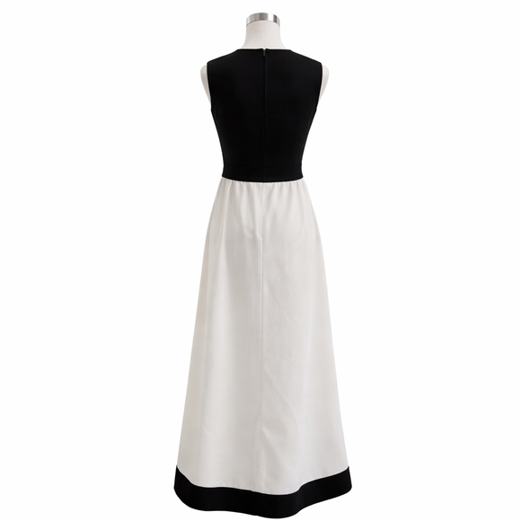 Alison Ayre Originals Black White Colorblock Maxi Dress Size 12 Formal Gown - Picture 7 of 10